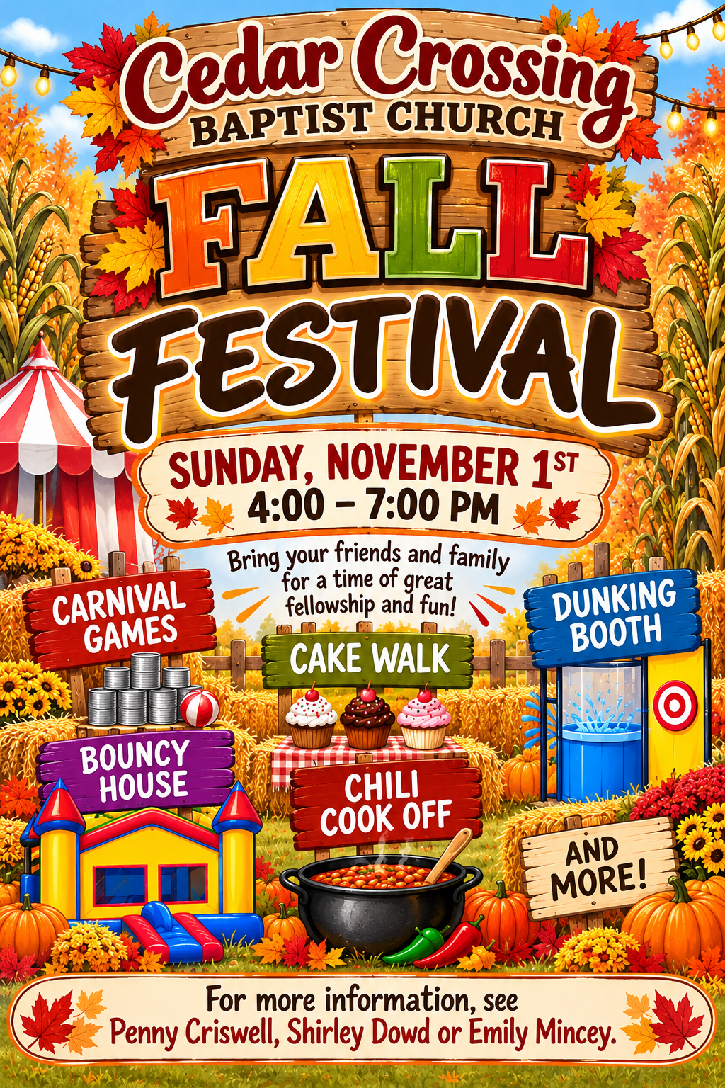 November 1--Fall Festival time! 