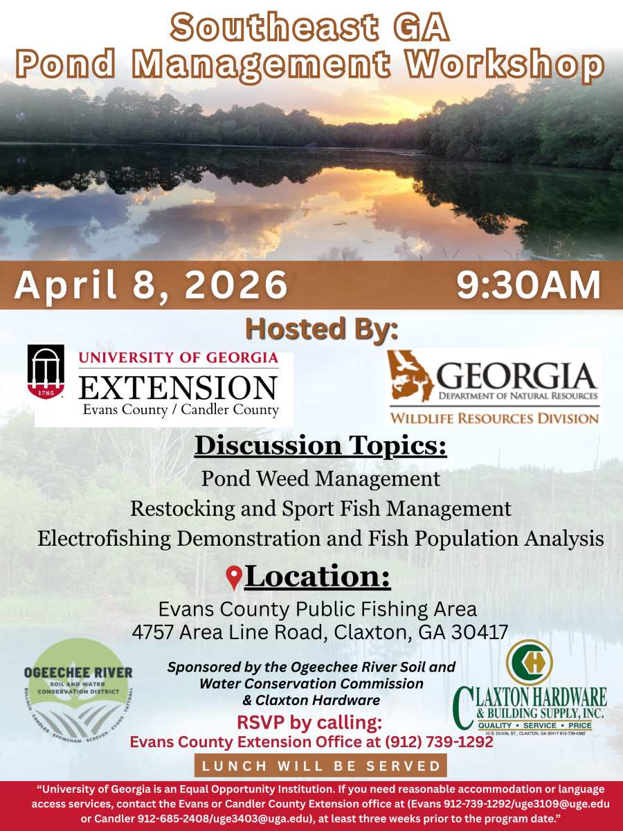 Pond Management Workshop Flyer PNG 2026
