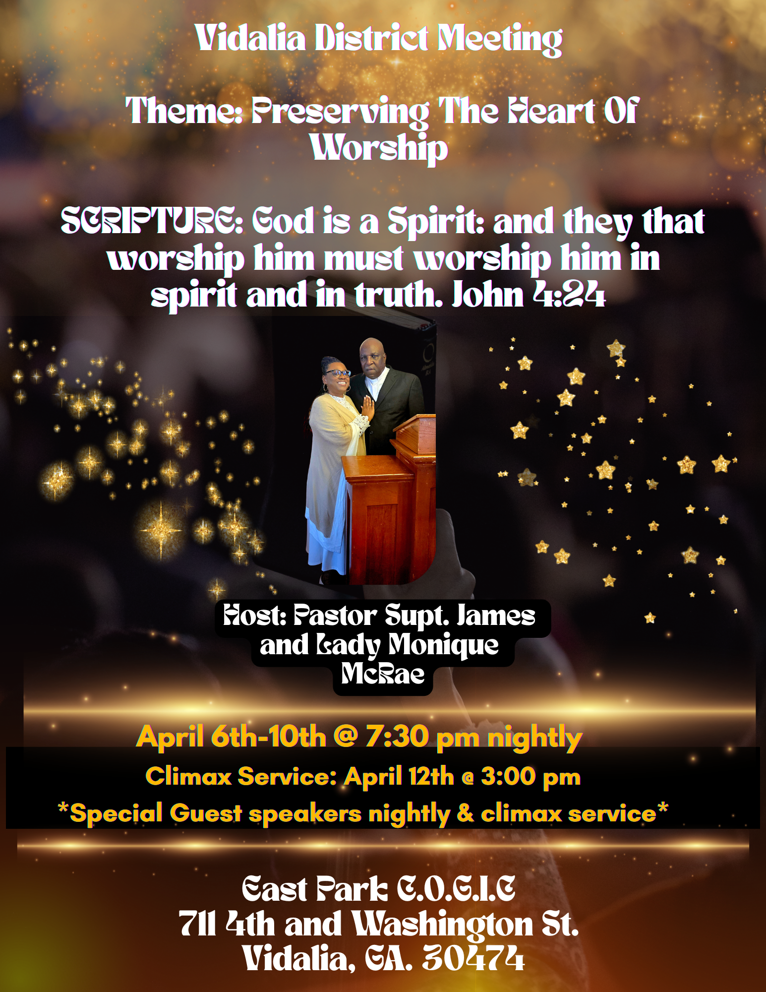 April 6-12--Vidalia District Meeting