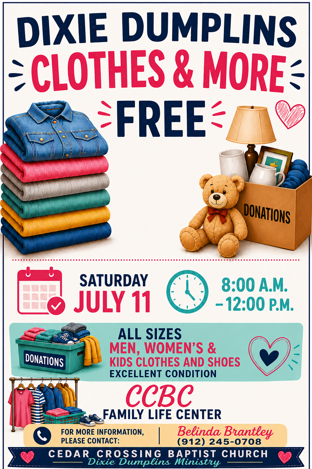 July 11--Clothes and More Giveaway In Uvalda