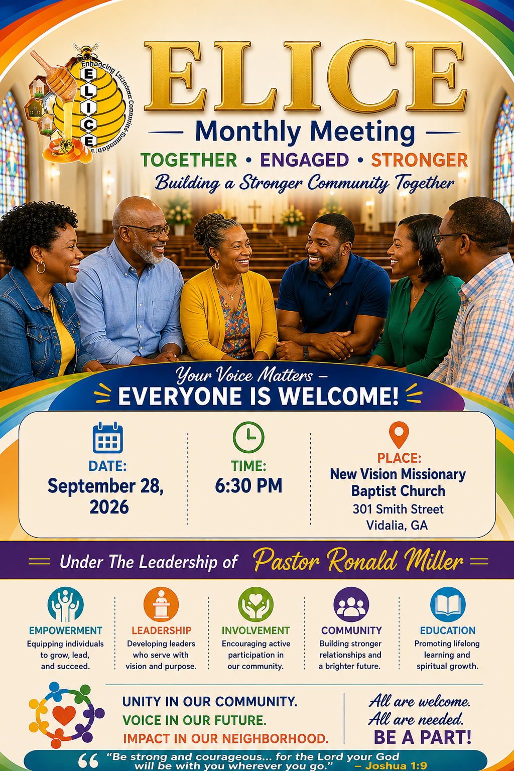 September 28--ELICE Monthly Meeting in Vidalia