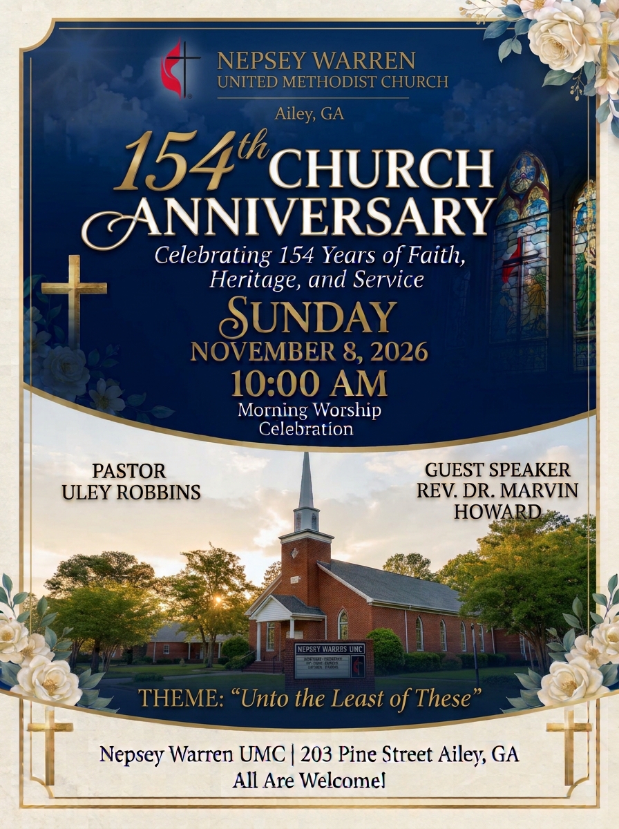 November 8--154th Church Anniversary
