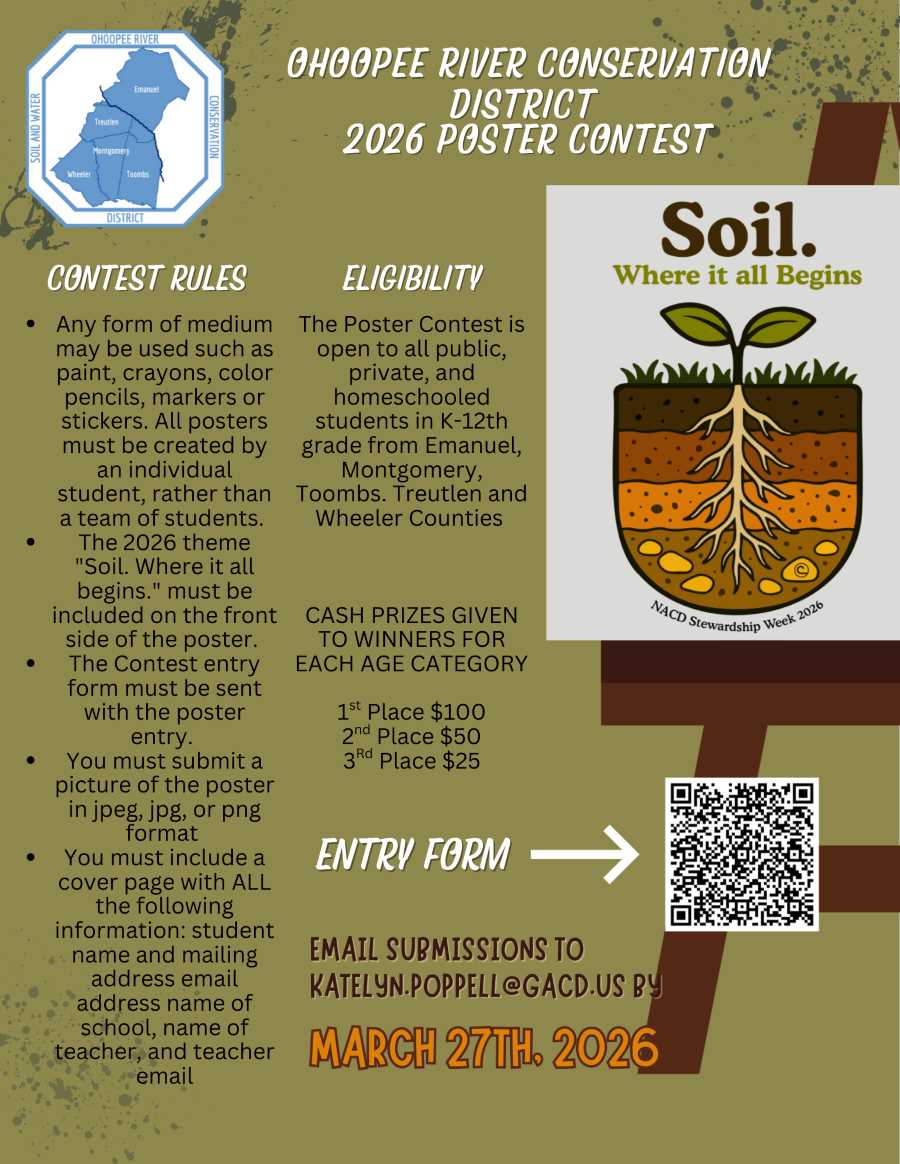 Ohoopee River 2026 Poster Contest Flyer