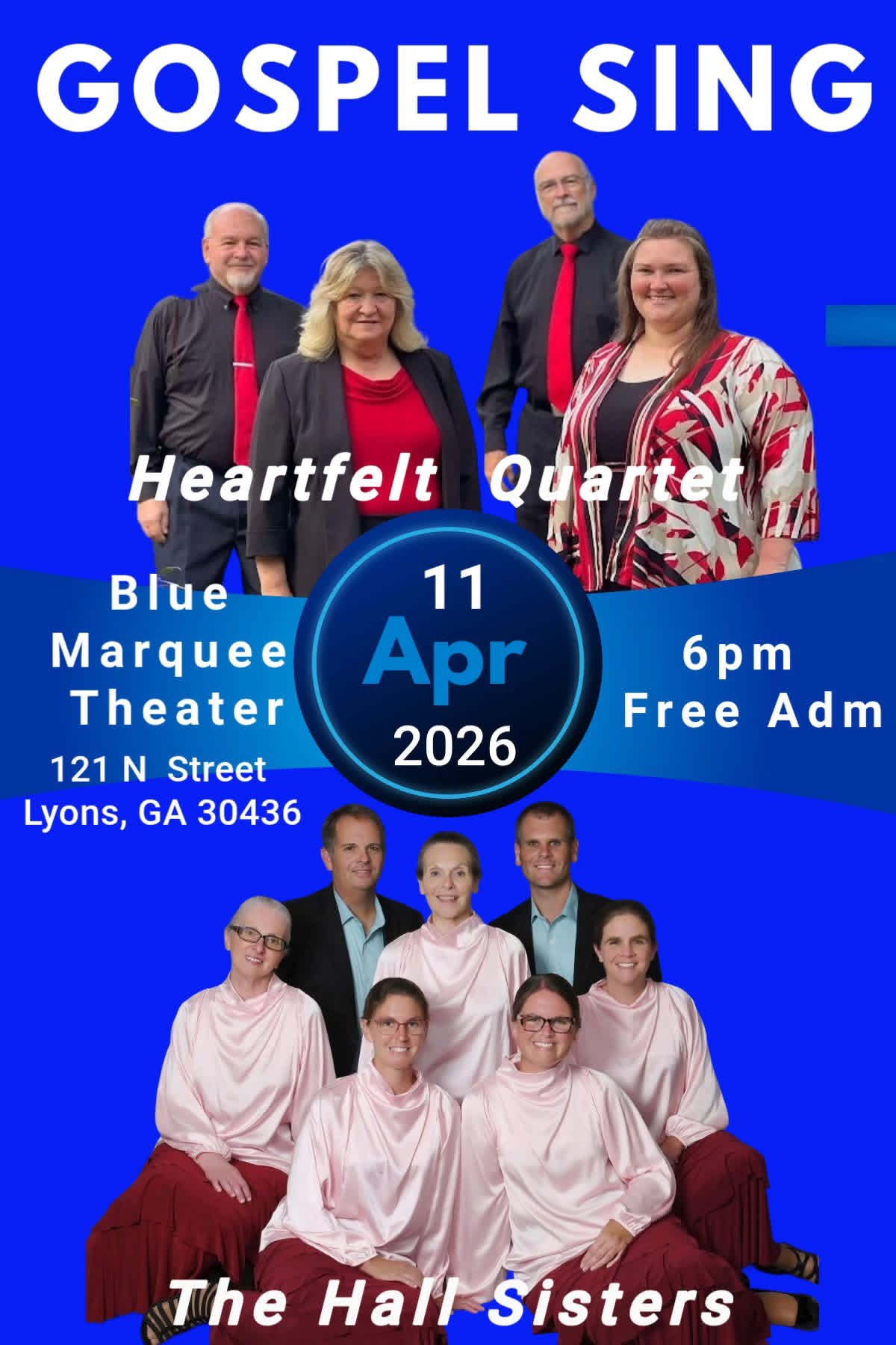 April 11--Gospel Sing in Lyons