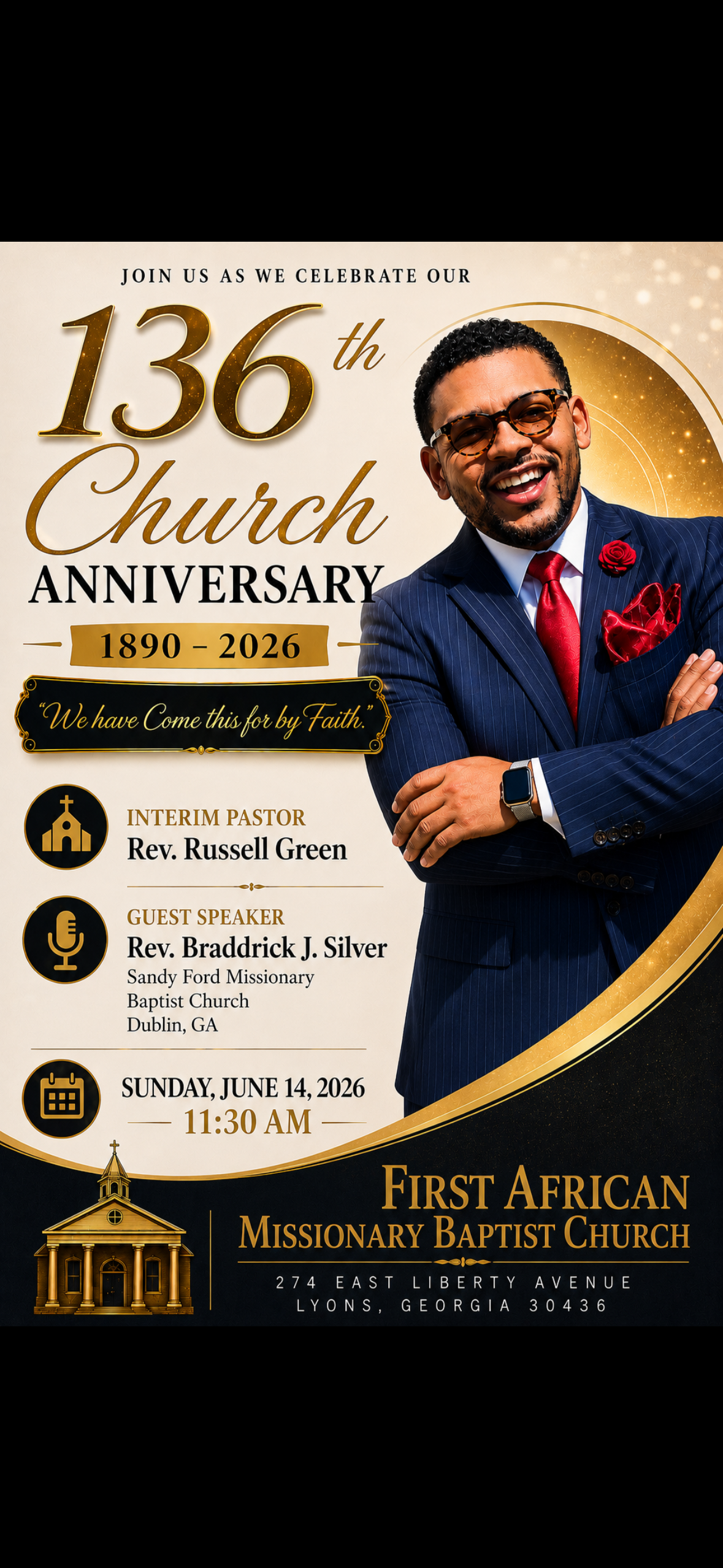 June 14--136th Church Anniversary in Vidalia