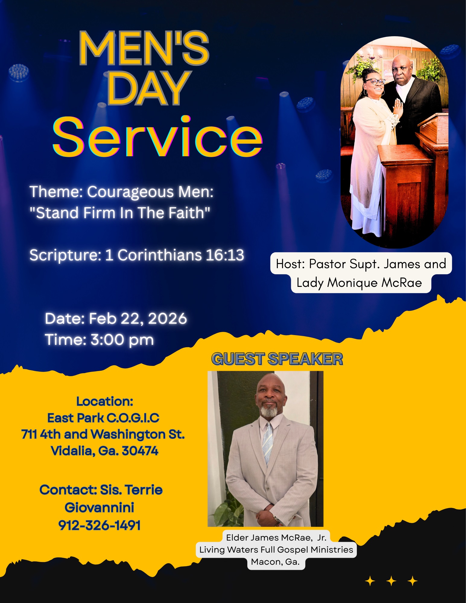 February 22--Men's Day in Vidalia